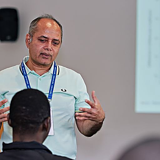 Mazhar Waseem speaking at a seminar